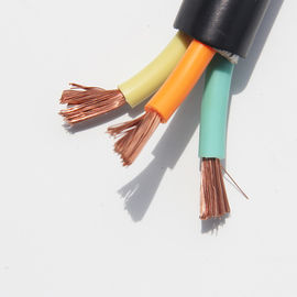 LV Multicore Copper Flexible Cable Conductor Round / Flat Rubber Sheath